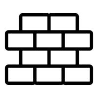 ícone da parede de tijolos, estilo de estrutura de tópicos vetor