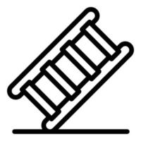 ícone de escada de madeira, estilo de estrutura de tópicos vetor