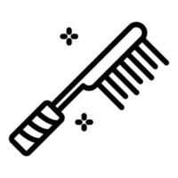 ícone de escova de sapato limpo, estilo de estrutura de tópicos vetor