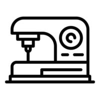 ícone da máquina de costura, estilo de estrutura de tópicos vetor