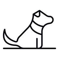 ícone de cachorrinho em casa, estilo de estrutura de tópicos vetor