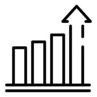 ícone de gráfico de finanças, estilo de estrutura de tópicos vetor