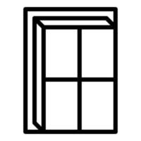ícone de janela residencial, estilo de estrutura de tópicos vetor