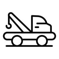 ícone de caminhão de reboque automático, estilo de estrutura de tópicos vetor