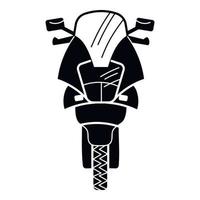 frente do ícone de scooter, estilo simples vetor