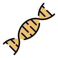 vetor de contorno de cor de ícone de dna