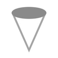 ícone de cone plano em tons de cinza vetor