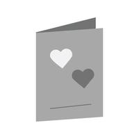 ícone plano em tons de cinza do cartão de convite vetor