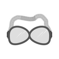 óculos plano ícone em tons de cinza vetor