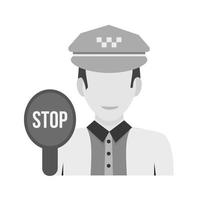 ícone plano em escala de cinza da polícia de trânsito vetor