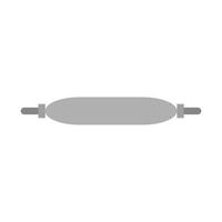 ícone de escala de cinza plano de pino de rolo vetor
