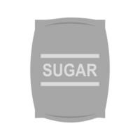 saco de açúcar plana ícone em tons de cinza vetor