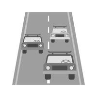 ícone plano em escala de cinza da rodovia vetor