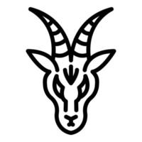 ícone de cabeça de gazela, estilo de estrutura de tópicos vetor