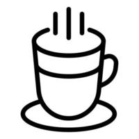 ícone de bebida de chá, estilo de estrutura de tópicos vetor
