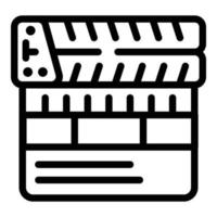 ícone de atualização de filme, estilo de estrutura de tópicos vetor