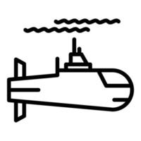 ícone de carga submarina, estilo de estrutura de tópicos vetor