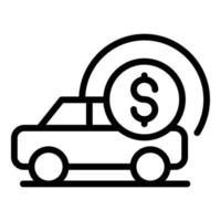 ícone do mercado de automóveis, estilo de estrutura de tópicos vetor
