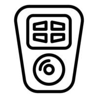 ícone de chave de carro de controle, estilo de estrutura de tópicos vetor