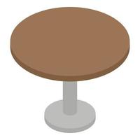 ícone de mesa de barra redonda, estilo isométrico vetor