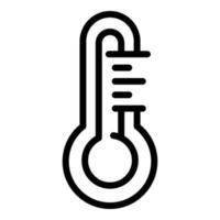 ícone de temperatura para dormir, estilo de estrutura de tópicos vetor