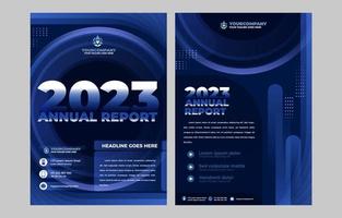 capa de relatório de negócios moderno azul vetor