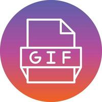 ícone de formato de arquivo gif vetor