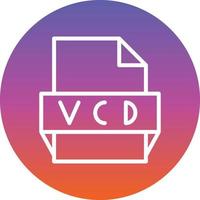 ícone de formato de arquivo vcd vetor