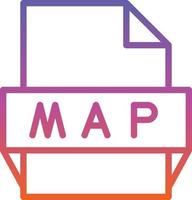 ícone de formato de arquivo de mapa vetor