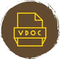 ícone de formato de arquivo vdoc vetor