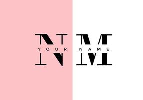 letra n, logotipo m, adequado para o símbolo inicial da empresa. vetor