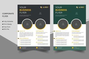 design de folheto de negócios corporativos e modelo de capa de brochura vetor