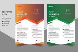 design de folheto de negócios corporativos e modelo de capa de brochura vetor