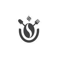 letra u sorriso cafeteria comida restaurante símbolo logotipo vetor