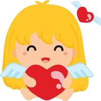 meu conjunto de clipart de cupido de anjos dos namorados vetor