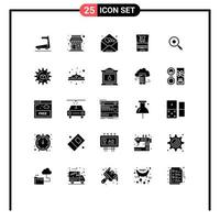 conjunto de 25 sinais de símbolos de ícones de interface do usuário modernos para fritar elementos de design de vetores editáveis on-line de comércio eletrônico de dia de compras