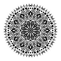 mandala preta para design. design de padrão circular mandala para henna, mehndi, tatuagem, decoração. ornamento decorativo em estilo étnico oriental. página do livro para colorir. vetor