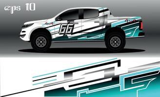 design de fundo abstrato para envoltório de carro de caminhão 4x4, rali, van, suv e outros carros vetor