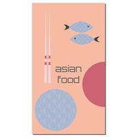 panfleto de comida asiática vetor