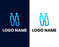 letra i com modelo de design de logotipo de empresa moderna familiar vetor