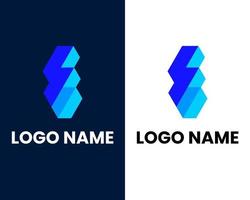 letra e com construção de modelo de design de logotipo empresarial moderno vetor