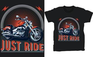 impressão de motocicleta vintage para roupas, gráficos de camisetas, design de camisetas vetoriais vetor