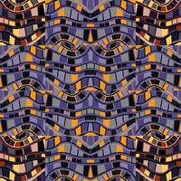 ornamento de azulejo de linhas geométricas desenhadas à mão. padrão sem emenda do mosaico de caleidoscópio abstrato. papel de parede de linha vintage. vetor