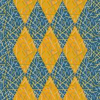 padrão sem emenda de mosaico de linhas aleatórias. azulejo geométrico tribal desenhado à mão. ornamento de linha étnica vintage. vetor