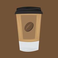 ilustração vetorial de xícara de papel de café para design gráfico e elemento decorativo vetor