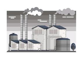 Ilustração industrial do vetor Smokestacks