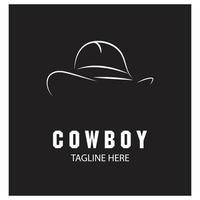design de modelo de vetor de logotipo de cowboy