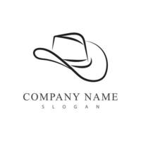 design de modelo de vetor de logotipo de cowboy