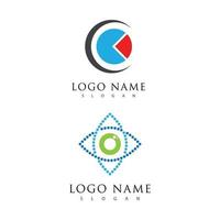 identidade visual corporativa design de logotipo de vetor de cuidados com os olhos