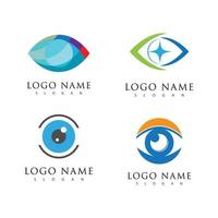 identidade visual corporativa design de logotipo de vetor de cuidados com os olhos